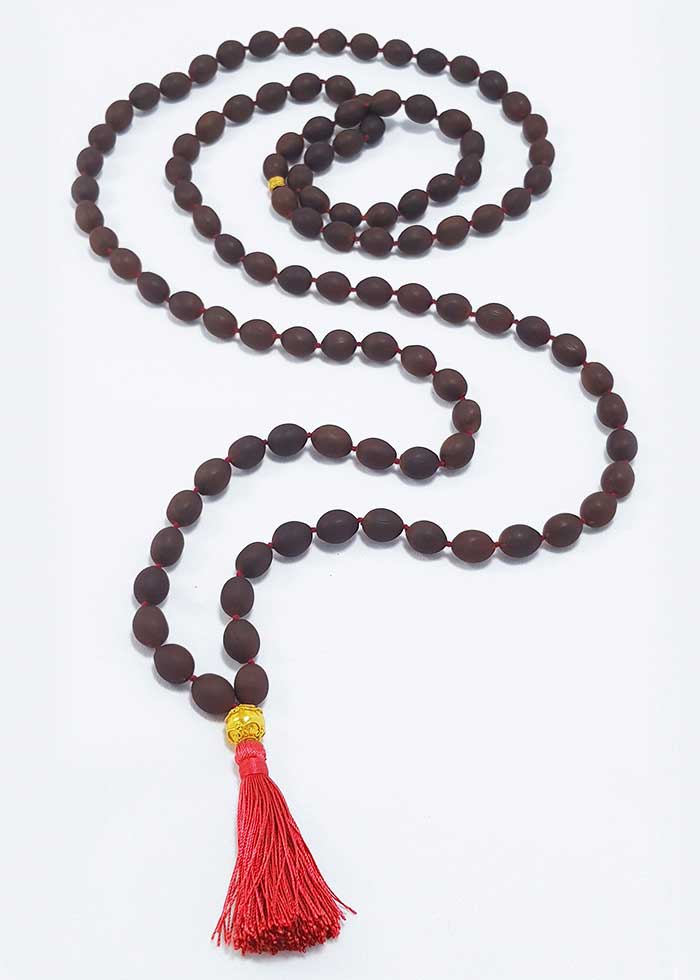 Lotus Dhyana 108 Kumkum Shivaloka Authentic Rudraksha Blessed Mala Beads