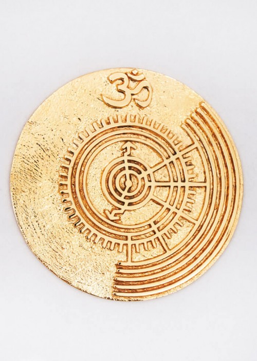 Five Elements Yantra Meditation Power Medallion brass