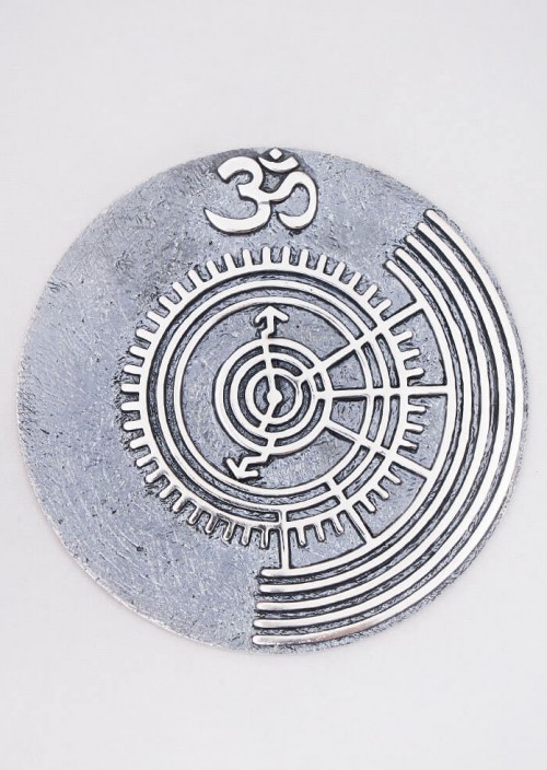Five Elements Yantra Meditation Power Medallion silver