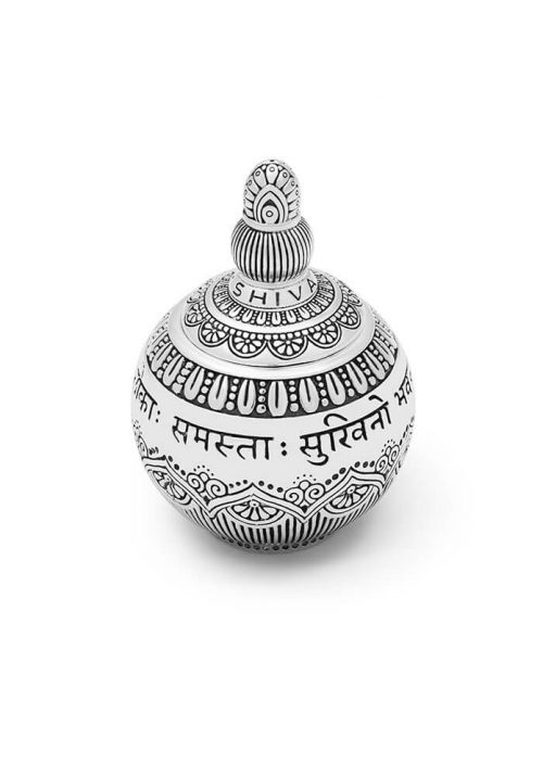 Blessing Mantra Altar Bowl Silver