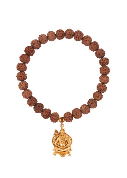 Mahadeva Shiva pendant rudraksha bracelet gold