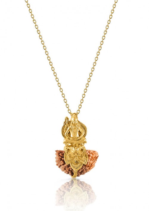 Shiva mukhi pendant gold