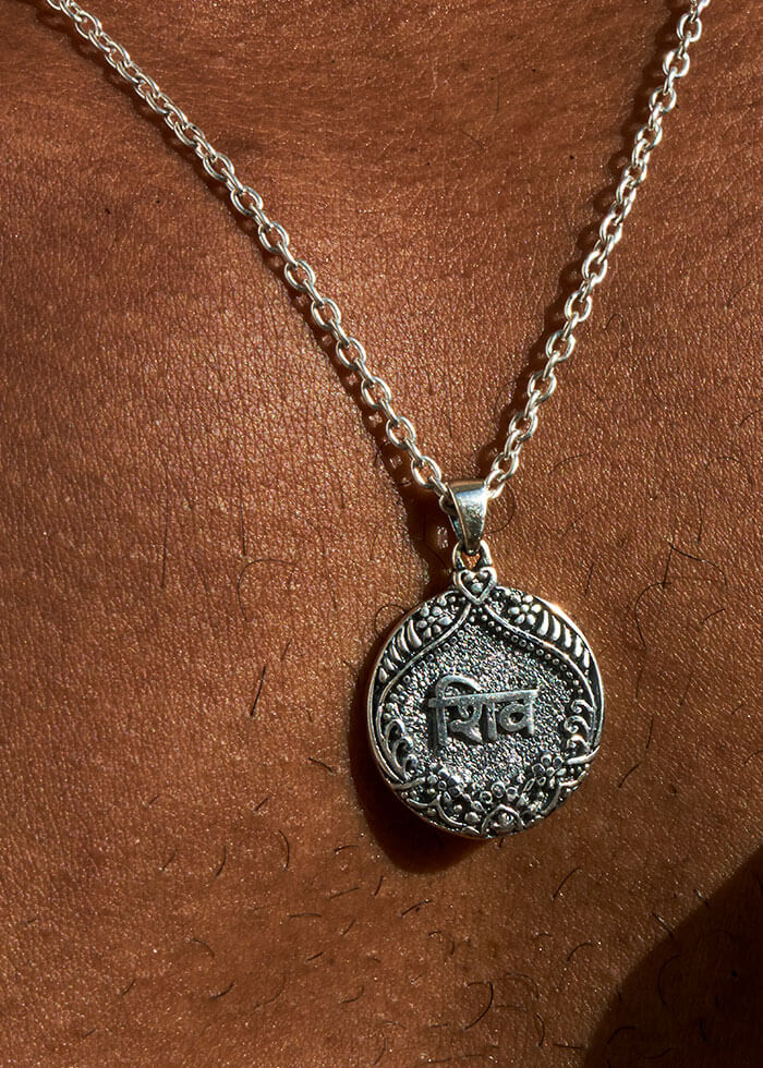 Shiva pendant silver | SHIVALOKA | Authentic Rudraksha & Blessed Mala Beads